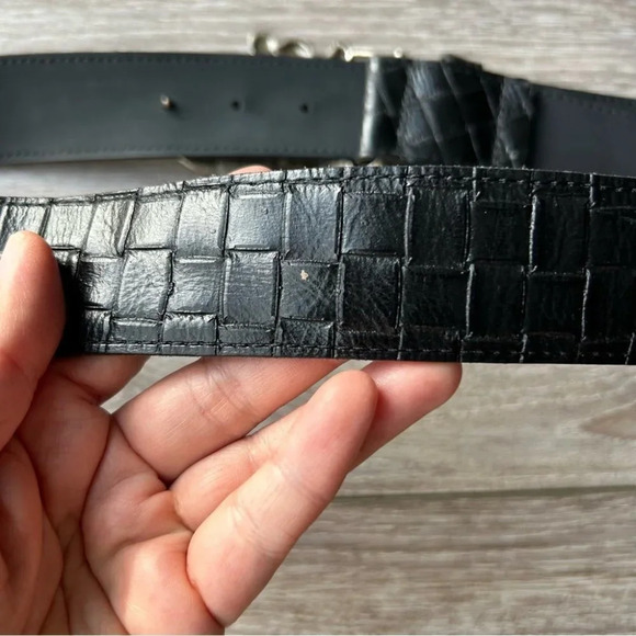 Kudos Braided Leather Belt With NBEL Vintage Buckle Made in  Italy Unisex - Picture 7 of 14